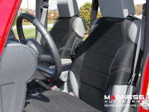Jeep Wrangler JL Neoprene Front Seat Vests - Black